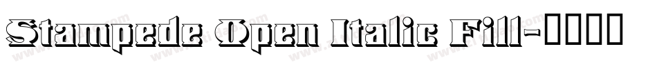Stampede Open Italic Fill字体转换